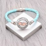 Turquoise Braided Snap Bracelet - Image 2