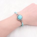 Turquoise Braided Snap Bracelet - Image 3