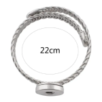 Silver Coil Stretch Snap Bracelet - Image 2
