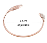 Rose Gold Crystal Snap Cuff Bracelet - Image 2