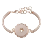 Rose Gold Flower Edge Snap Bracelet