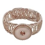 Rose Gold Thick Coil Snap Bracelet