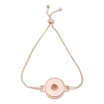 Adjustable Rose Gold Box Chain Snap Bracelet