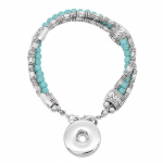 Turquoise Tribal Beaded Snap Bracelet