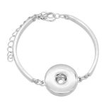 Sleek Silver Snap Bracelet