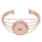 Rose Gold Multi-Wire Snap Cuff Bracelet