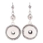 Silver Twisted Rope Edge Earrings