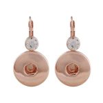 Rose Gold Crystal Accent Earrings