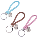 Braided Snap Charm Keychains
