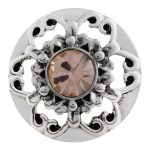 Smoky Crystal Filigree Snap