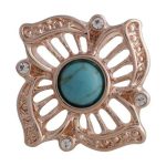 Turquoise Filigree Flower Snap