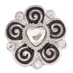 Heart Crystal with Black Scrollwork