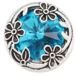 Turquoise Floral Sparkle Snap