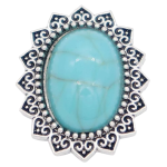 Turquoise Vintage Oval Snap