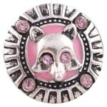 Pink Crystal Fox Face Snap