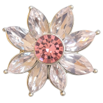 Pink Crystal Petal Snap