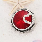 Red Crystal Heart Accent Snap - Image 3