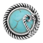 Turquoise Rope Heart Snap