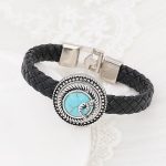 Turquoise Rope Heart Snap - Image 2