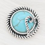 Turquoise Rope Heart Snap - Image 3