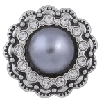 Vintage Grey Pearl with Crystal Halo