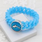 Silver Dolphin on Blue Snap - Image 2