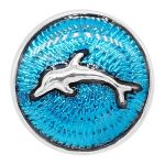 Silver Dolphin on Blue Snap