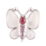Pink Crystal Butterfly Snap