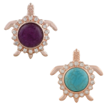 Turquoise & Amethyst Turtle Snaps