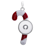 Festive Enamel Candy Cane Necklace