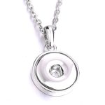 Classic Silver Snap Pendant Necklace