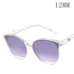 Clear Frame Sunglasses with Purple Gradient Lenses – 12mm Snap Compatible