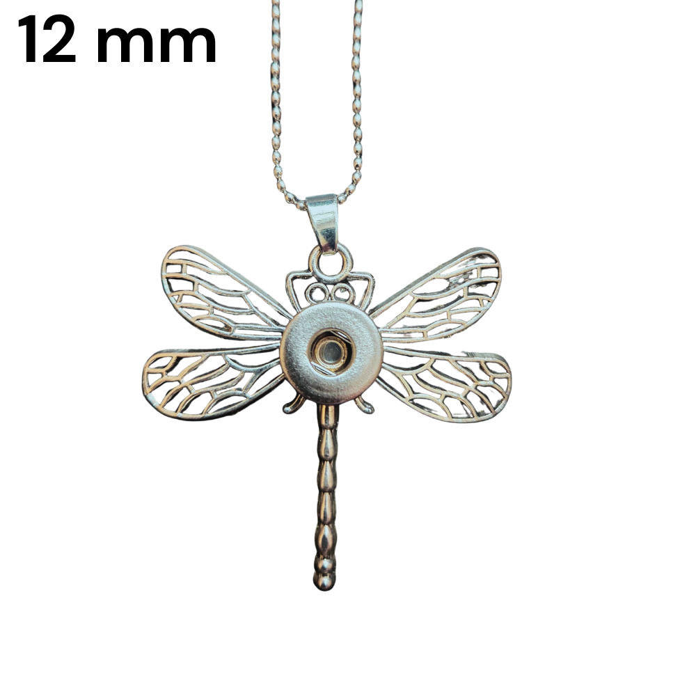 KD7680 Dragonfly Snap Necklace โ 12mm - Image 1