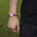 Rainbow Snap Bracelet – Woven Leather - Image 3
