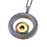 Iridescent Swirl Snap Necklace