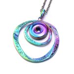 Iridescent Spiral Snap Necklace