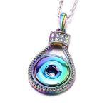 Iridescent Teardrop Snap Necklace