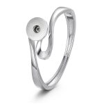 Silver Wave Snap Bracelet