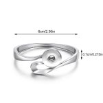 Silver Wave Snap Bracelet - Image 3