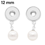 Pearl Drop Snap Earrings – 12mm