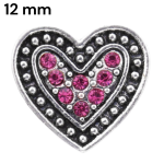 Pink Crystal Heart Snap