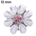 White Glitter Daisy Snap