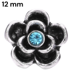 Antique Rose Snap with Blue Crystal