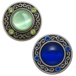 Vintage Gemstone Medallion Snaps