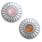 Silver Sunburst Cat-Eye Snaps