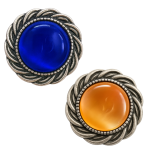 Vintage Braided Gemstone Snaps