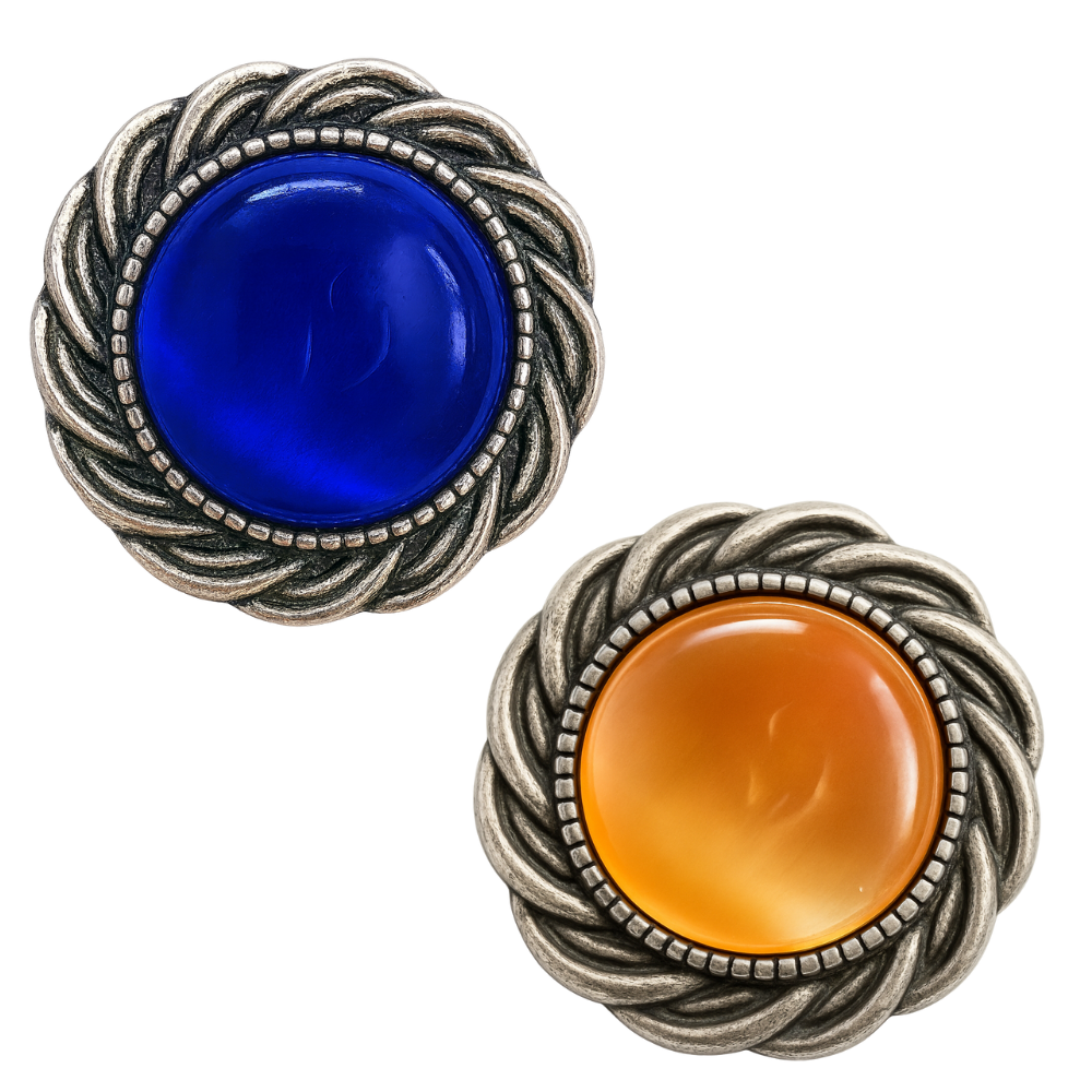 NF1117 Vintage Braided Gemstone Snaps - Image 1