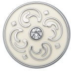 White Filigree Crystal Snap