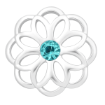 Silver Bloom with Teal Center