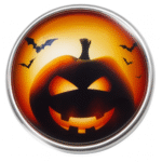 Glowing Jack-O'-Lantern with Bats